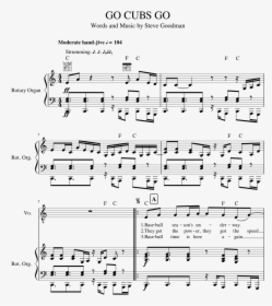 Go Cubs Go    Src Https - Sheet Music, HD Png Download, Transparent PNG